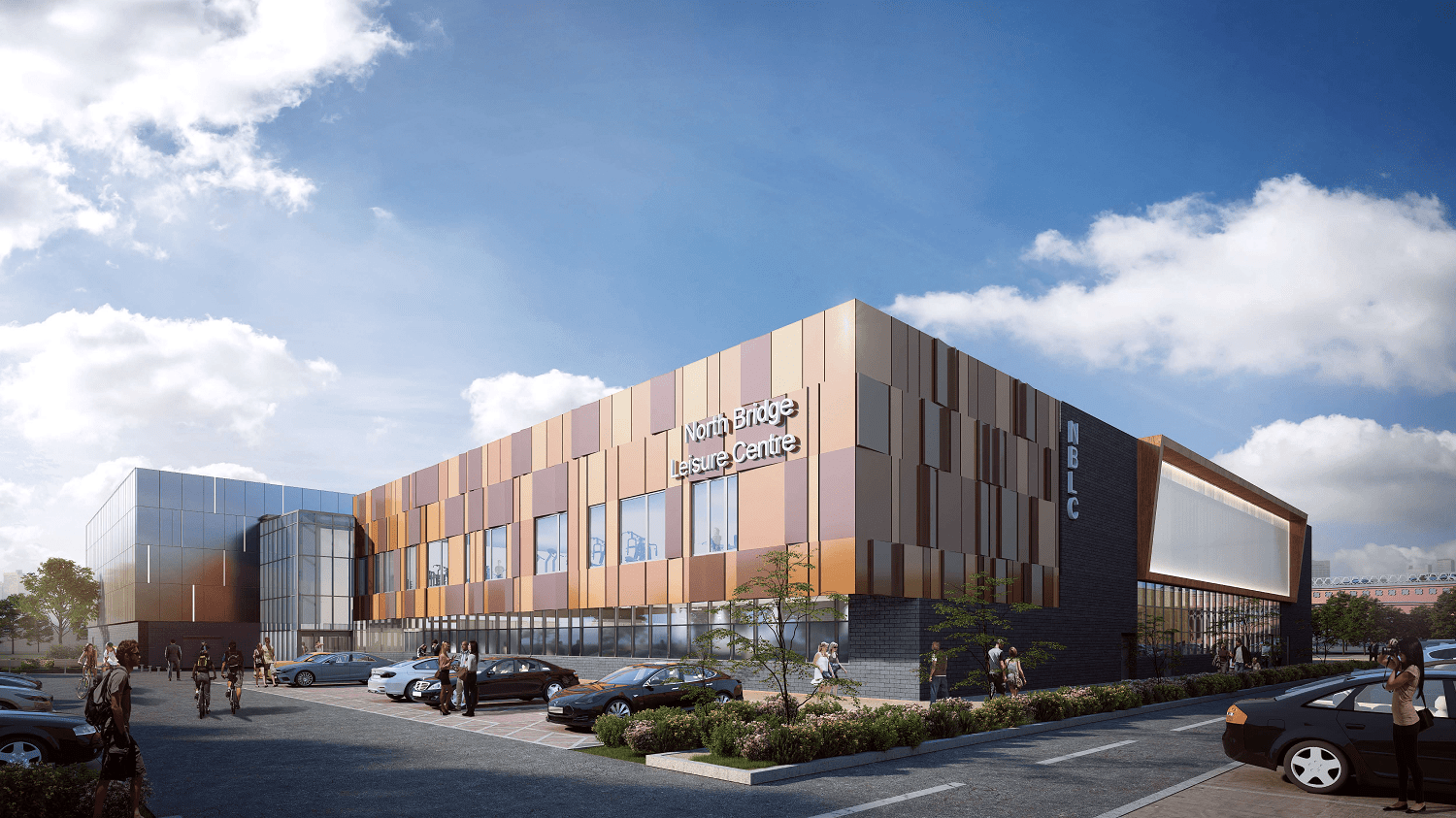 View of exterior of proposed Halifax Leisure Centre