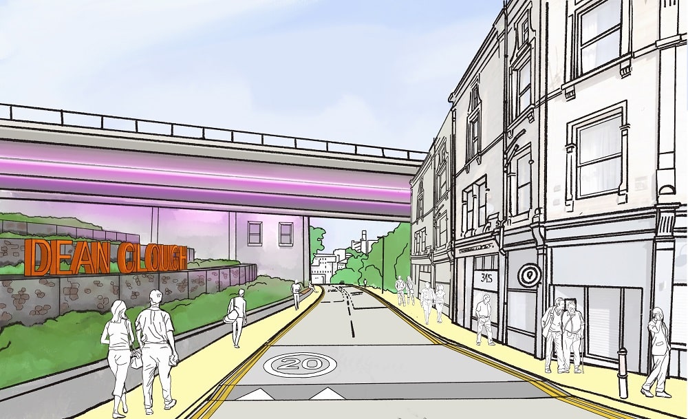 Visualisation of proposals viewed from Cross Hills