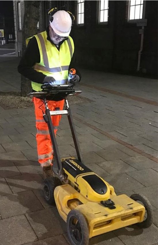 Ground radar survey work being undertaken