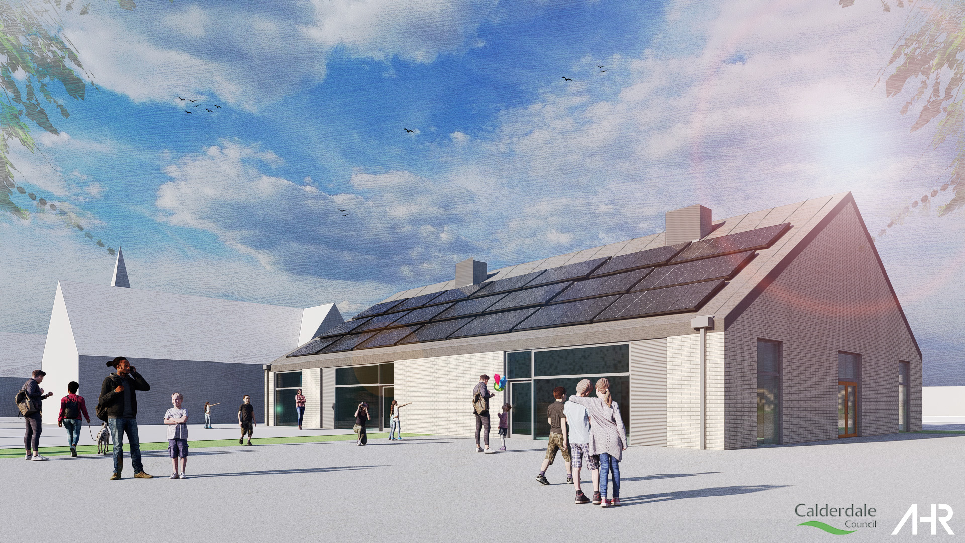 Artist’s impression of the proposed Ash Green Community Primary School new-build.