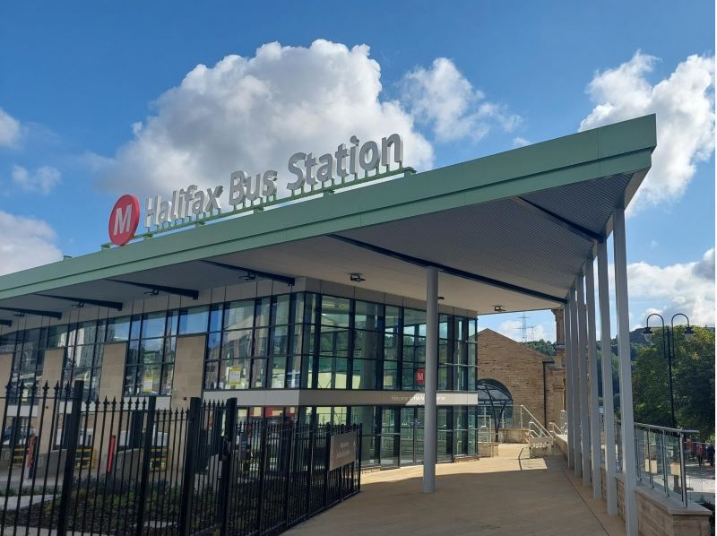Outside the new Halifax Bus Station