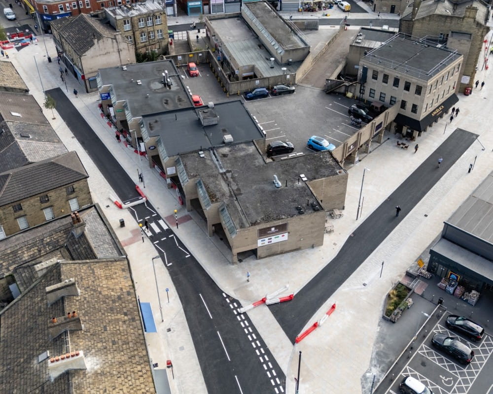 The new layout along the length of Commercial Street