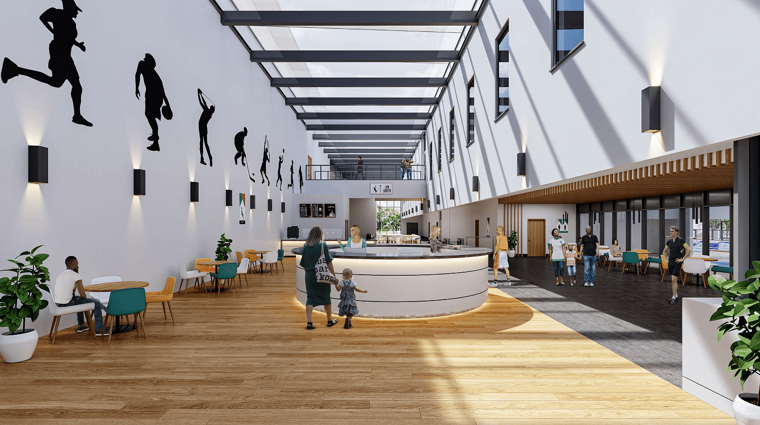 View of proposal for café and courtyard area 