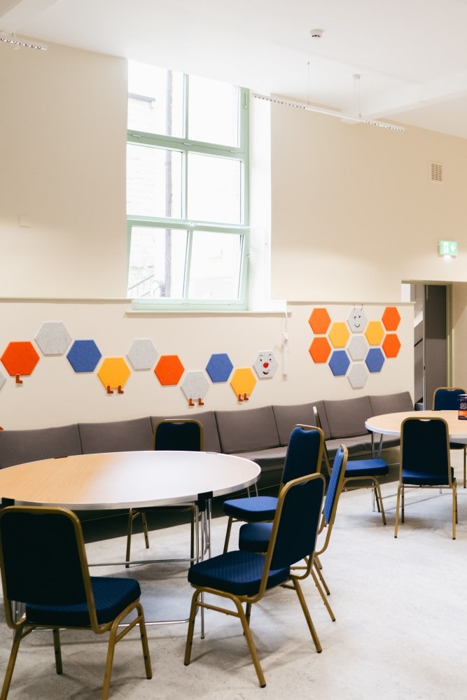 Inside, the community hub has been designed to cater for a variety of uses.