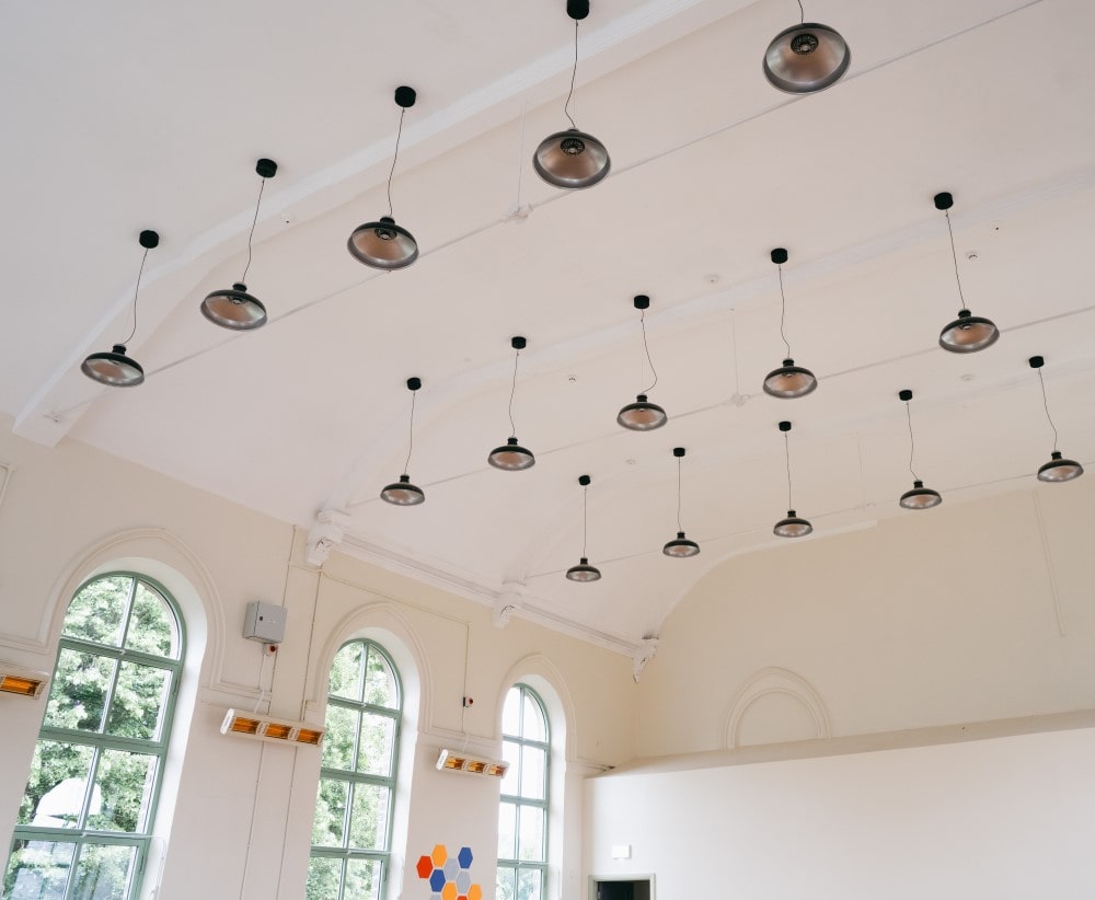 Inside the Elland Community Hub refurbished to a high spec with new lighting, windows, heating and windows.